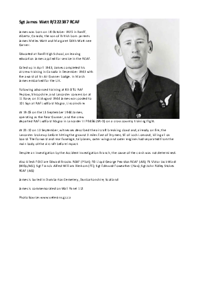 A preview of a PDF biography for Watt, James